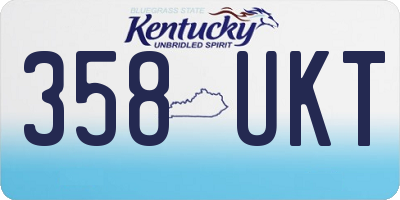 KY license plate 358UKT