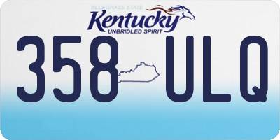 KY license plate 358ULQ