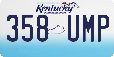 KY license plate 358UMP