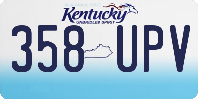 KY license plate 358UPV