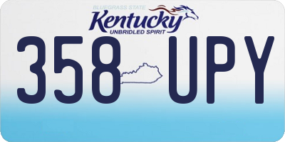 KY license plate 358UPY