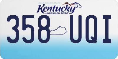 KY license plate 358UQI