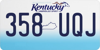 KY license plate 358UQJ