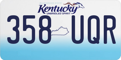 KY license plate 358UQR