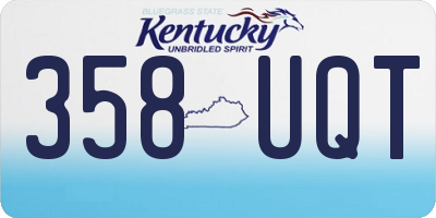 KY license plate 358UQT