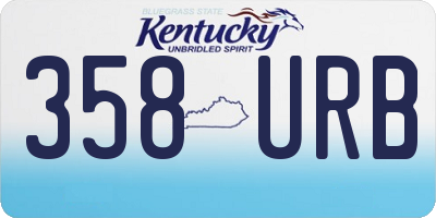 KY license plate 358URB