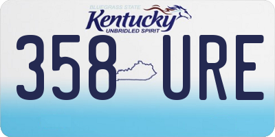 KY license plate 358URE