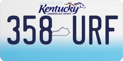 KY license plate 358URF