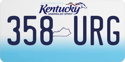 KY license plate 358URG