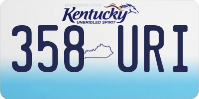 KY license plate 358URI