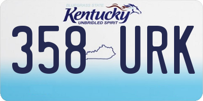 KY license plate 358URK