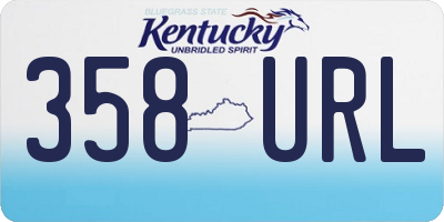 KY license plate 358URL