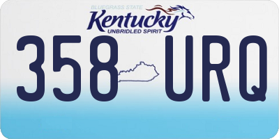 KY license plate 358URQ