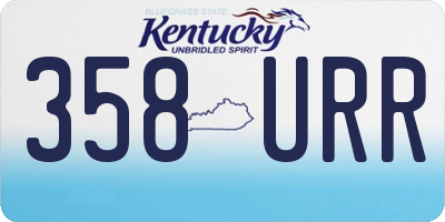 KY license plate 358URR