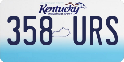 KY license plate 358URS