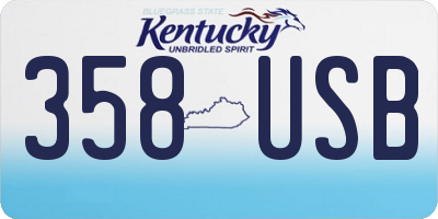 KY license plate 358USB