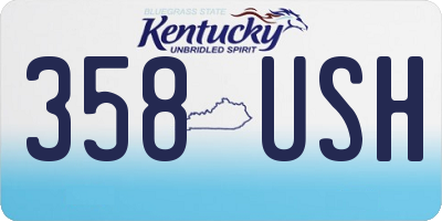 KY license plate 358USH