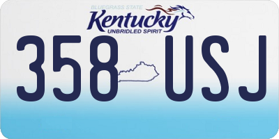 KY license plate 358USJ