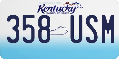 KY license plate 358USM