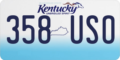 KY license plate 358USO