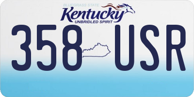 KY license plate 358USR
