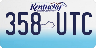 KY license plate 358UTC