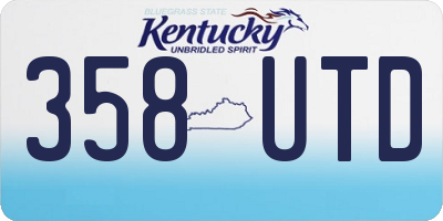 KY license plate 358UTD