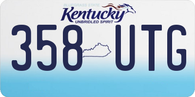 KY license plate 358UTG