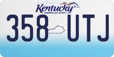 KY license plate 358UTJ