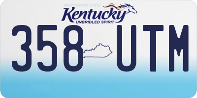 KY license plate 358UTM