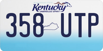KY license plate 358UTP