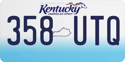 KY license plate 358UTQ