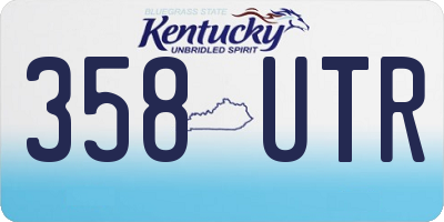 KY license plate 358UTR