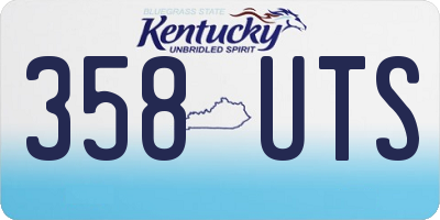 KY license plate 358UTS