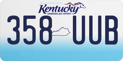 KY license plate 358UUB