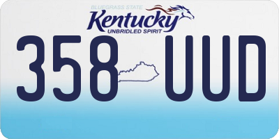KY license plate 358UUD