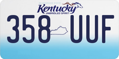 KY license plate 358UUF