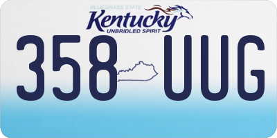 KY license plate 358UUG