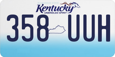 KY license plate 358UUH