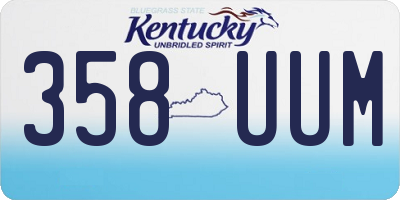 KY license plate 358UUM