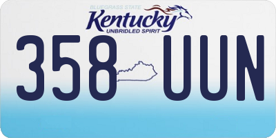 KY license plate 358UUN