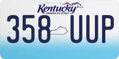 KY license plate 358UUP