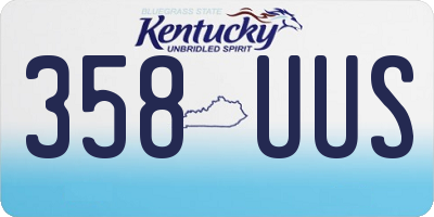 KY license plate 358UUS
