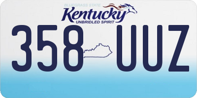 KY license plate 358UUZ