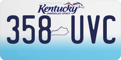 KY license plate 358UVC