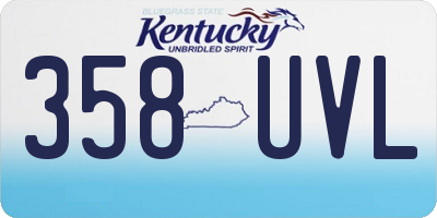 KY license plate 358UVL