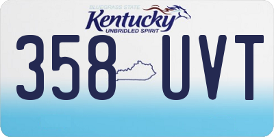KY license plate 358UVT