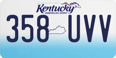 KY license plate 358UVV