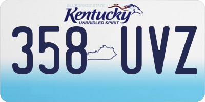 KY license plate 358UVZ