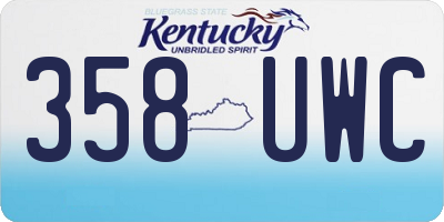 KY license plate 358UWC